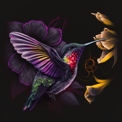 Hummingbird Feeding