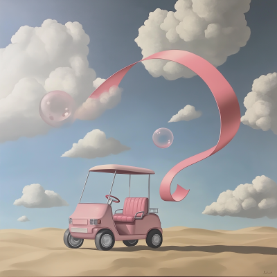 Surreal Golf Cart