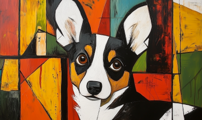 Corgi Before a Mirror