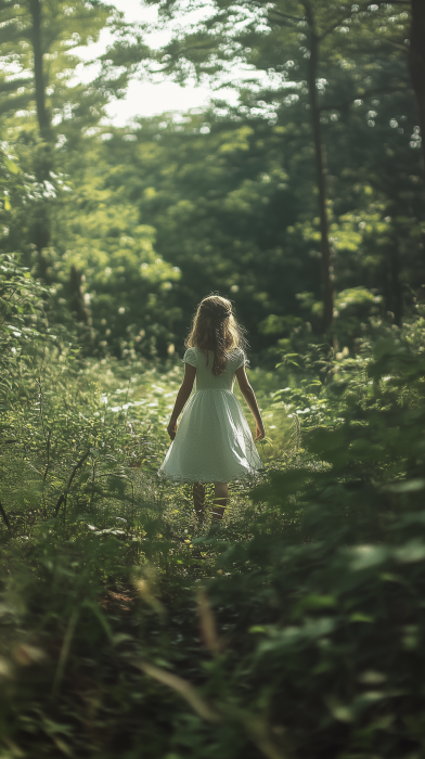 Girl in the Green Forest