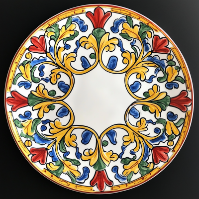 Sicilian Tile Plate Design