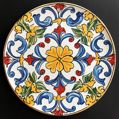 Sicilian Tile Plate Design