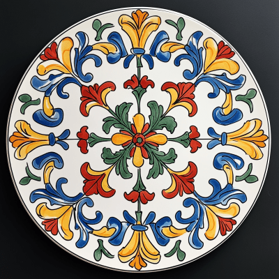 Sicilian Tile Plate Design