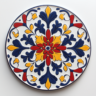 Sicilian Tile Pattern Plate Design