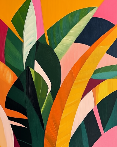 Vibrant Jungle Abstract