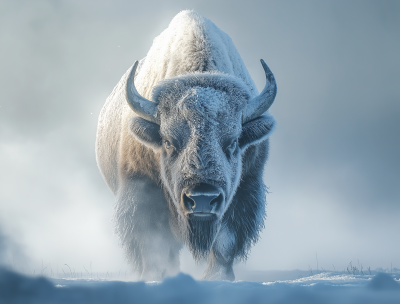 Bison in Snow