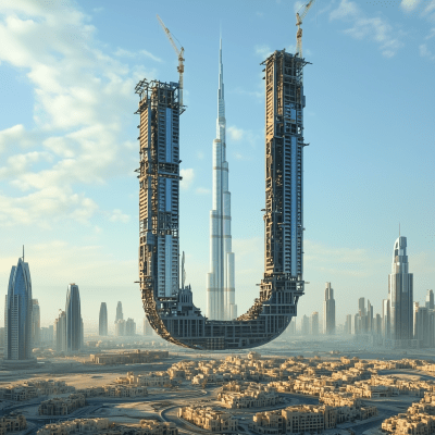 Building a U-shaped Burj Khalifa