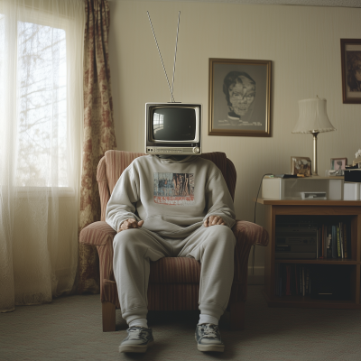 Man with TV Head