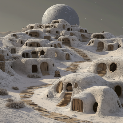 Sci-Fi Village in Moon Rille