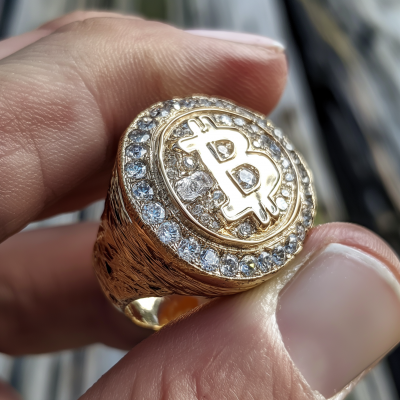 Diamond Bitcoin Ring