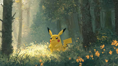 Pikachu in a Forest