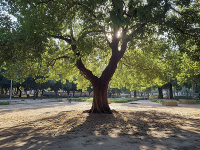 Morning Tree in Park