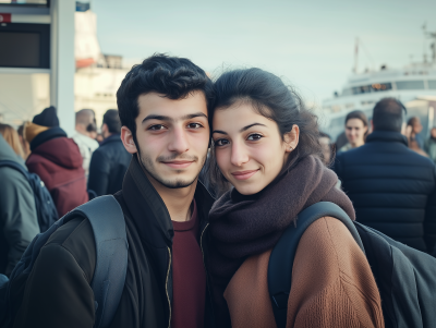 Vacation Departure at Ferry Docks