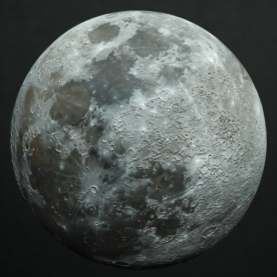 Hyperrealistic Moon