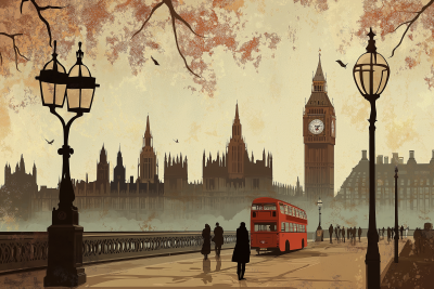 Vintage Postcard of London