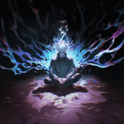 Gojo Meditating in Limitless Domain