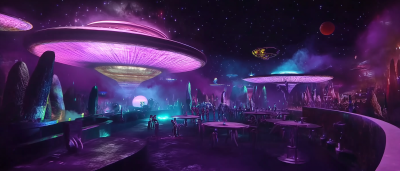 Alien Rave Party in Space