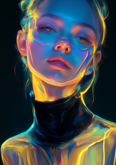 Stunning Neon Portrait