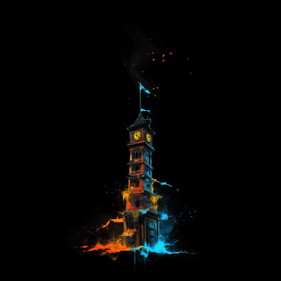 Colorful Medieval Clocktower