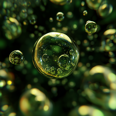 Translucent Algae Bubbles