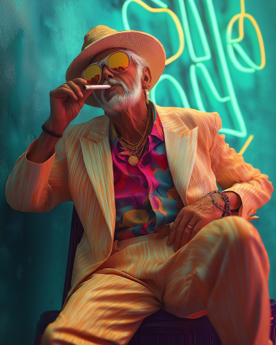 Stylish Man with Cigar