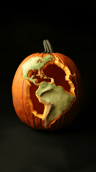 Carved Pumpkin Globe