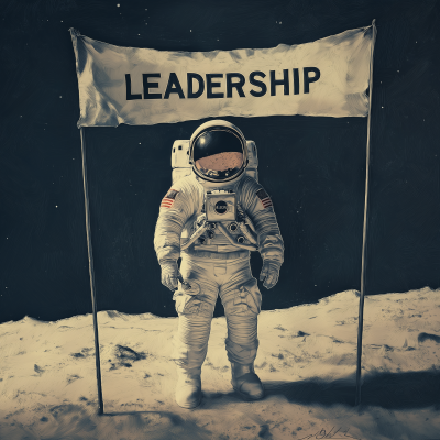 Leadership Banner with Astronaut