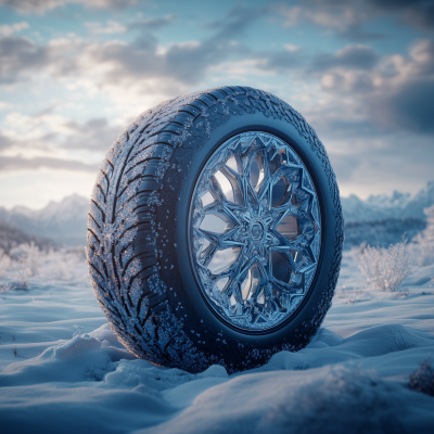 Tire with Snowflake