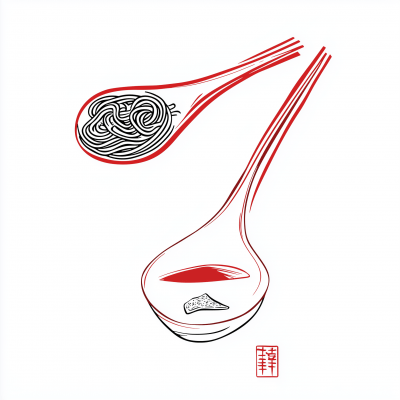 Minimalistic Spoon Illustration