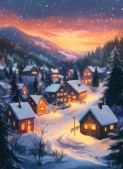 Winter Magical Village