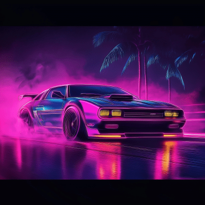 Synthwave Car Aesthetic