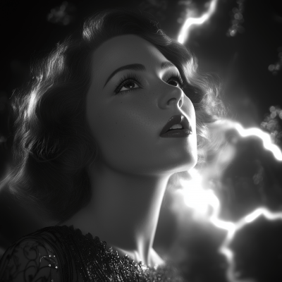 Dramatic Silent Film Star Portrait