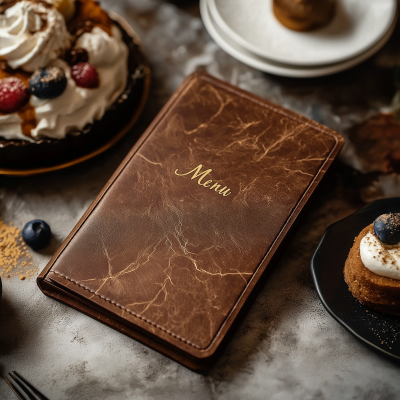 Elegant Leather Menu