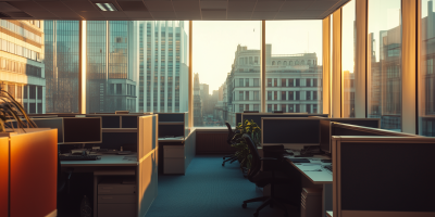 Empty Office Cubicles