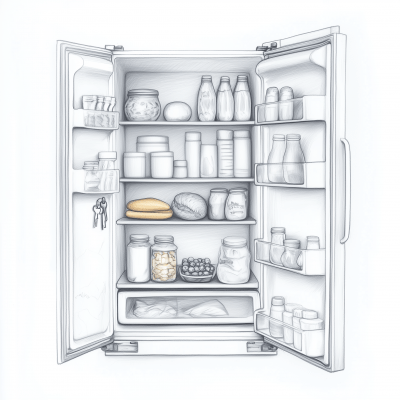 Minimalistic Refrigerator Shelf