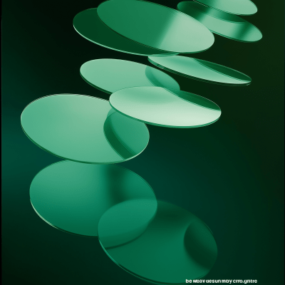 Emerald Frosted Discs