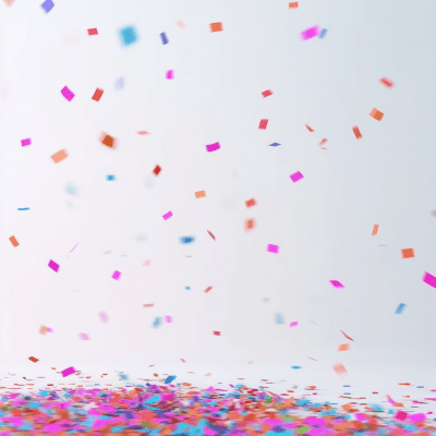 Colorful 3D Confetti Animation