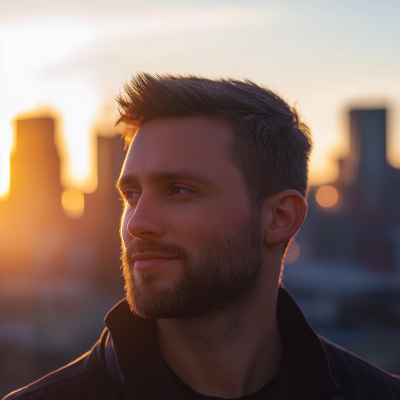 Sunset Portrait of a Man