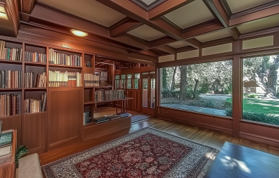 Modern Tudor Revival Living Room