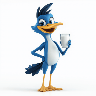 Animated Road Runner Mascot