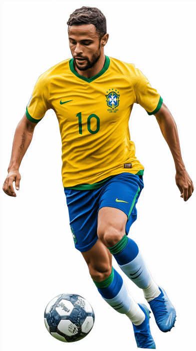 Brazilian Soccer Player in Motion