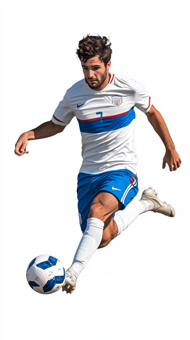 Chilean Soccer Player in Motion