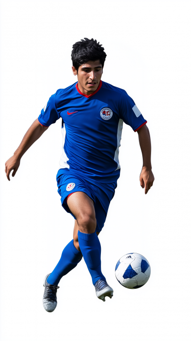 Chilean Soccer Player in Action