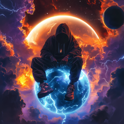 Cosmic Hooded Figure