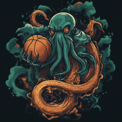 Kraken Basketball Logo