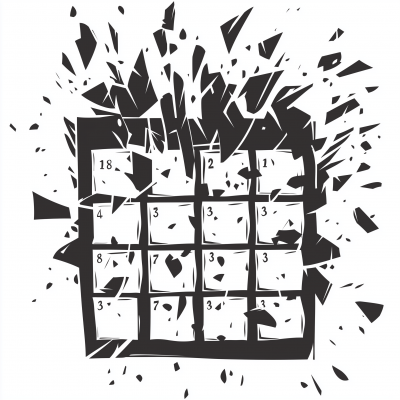 Shattering Calendar Icon