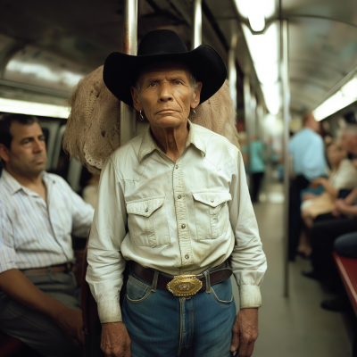 Cowboy in the Subway