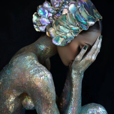Woman with Abalone Skin