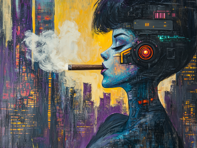 Cyberpunk Woman Cyborg