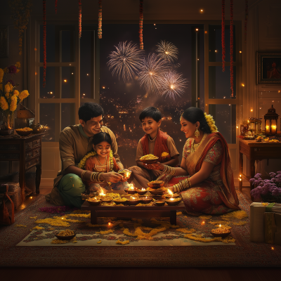 Diwali Family Celebration